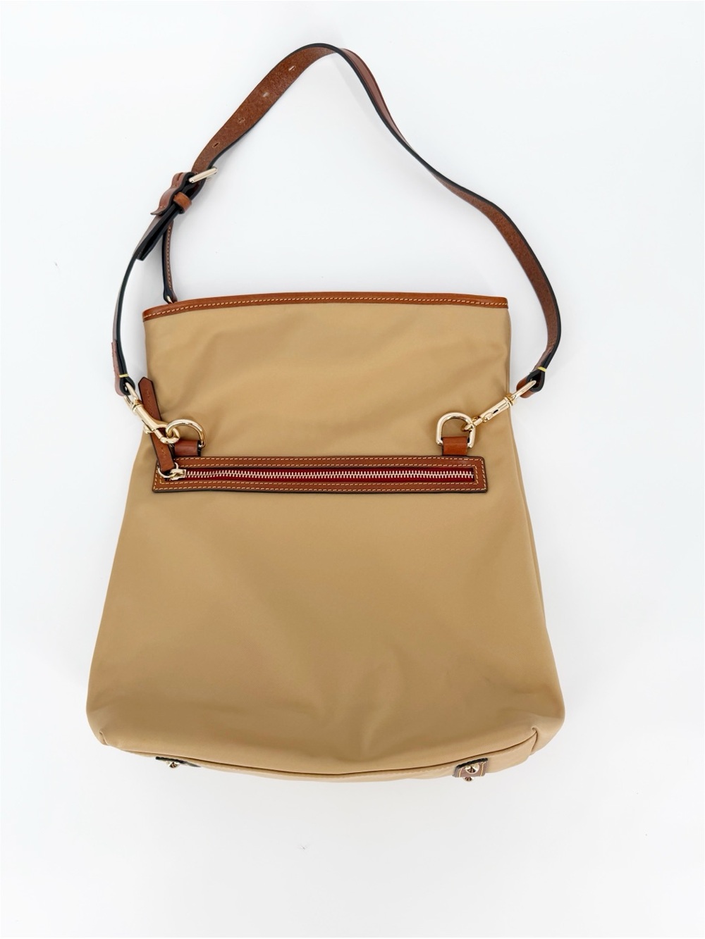 Dooney & Bourke Wayfarer Nylon Flapover Crossbody Taupe - Picture 11 of 11